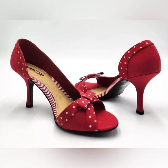 Unlisted A‎ Kenneth Cole Production Red Polka Dot Women’s Shoes - Picture 6 of 12